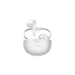   Usams BU01 bluetooth fülhallgató SZTEREO (v5.1, TWS, mikrofon, zajszűrő + töltőtok) FEHÉR (BHUBU01)