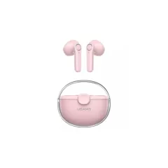   Usams BU04 bluetooth fülhallgató SZTEREO (v5.1, TWS, mikrofon, zajszűrő + töltőtok) RÓZSASZÍN (BHUBU04)