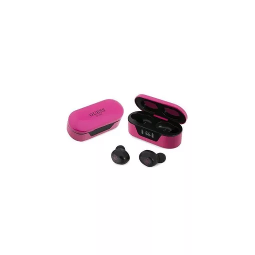 CG MOBILE GUESS bluetooth fülhallgató SZTEREO (v5.0, TWS, mikrofon, IPX4 vízálló + töltőtok) RÓZSASZÍN (GUTWST31EM)