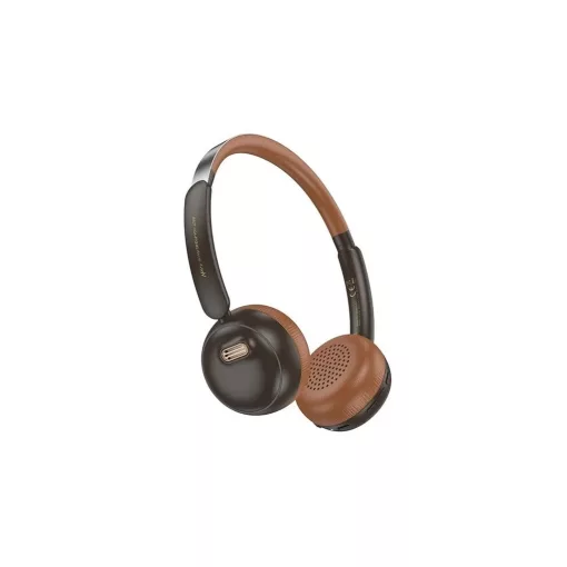 Hoco bluetooth fejhallgató SZTEREO (v5.3, 3.5mm jack aljzat) BARNA (W62)