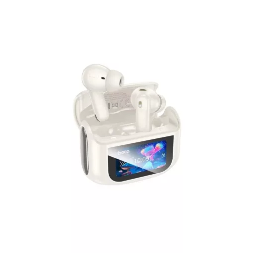 Hoco EQ21 bluetooth fülhallgató SZTEREO (v5.4, TWS, mikrofon, aktív zajszűrő, érintőkijelző + töltőtok) FEHÉR (EQ21_W)