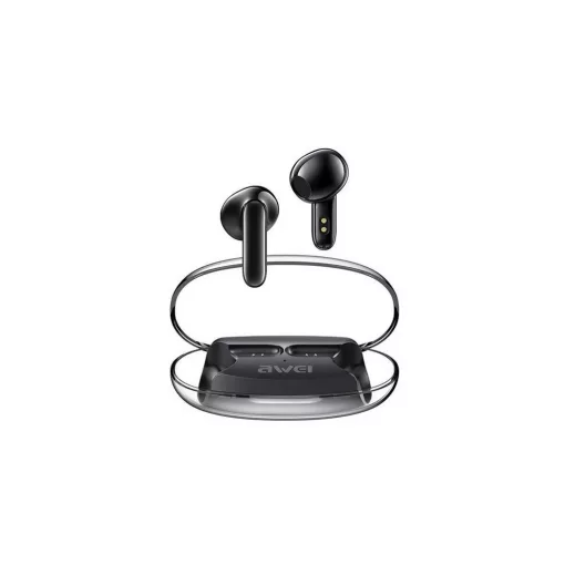 Awei T85 bluetooth fülhallgató SZTEREO (v5.3, TWS, mikrofon, zajszűrő + töltőtok) FEKETE (T85_B)