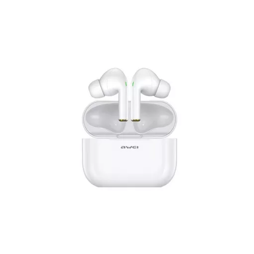 Awei T29 bluetooth fülhallgató SZTEREO (v5.0, TWS, aktív zajszűrő, vízálló + töltőtok) FEHÉR (T29_W)