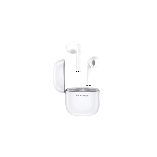 Awei T28 bluetooth fülhallgató SZTEREO (v5.0, TWS, mikrofon, zajszűrő, vízálló + töltőtok) FEHÉR (T28_W)