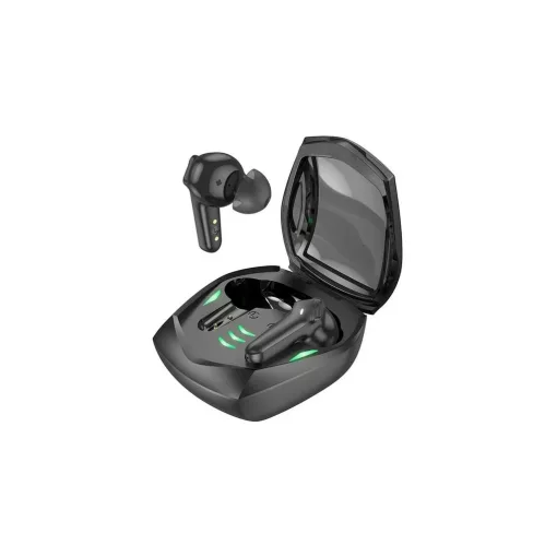 Hoco MAGIC GAMING bluetooth fülhallgató SZTEREO (v5.3, TWS, mikrofon, gamer, LED jelzés + töltőtok) FEKETE (EW28)