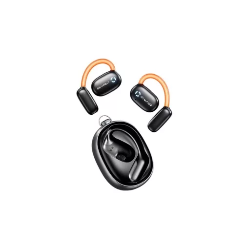 Awei bluetooth fülhallgató SZTEREO (v5.4, TWS, fülre akasztható, aktív zajszűrő, mikrofon + töltőtok) FEKETE (TZ13)