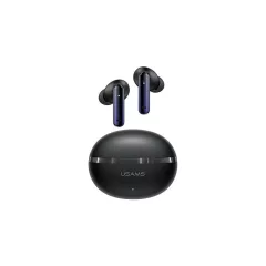   Usams ECHO E02 bluetooth fülhallgató SZTEREO (v5.3, TWS, aktív zajszűrő + töltőtok) FEKETE (BHE0201)
