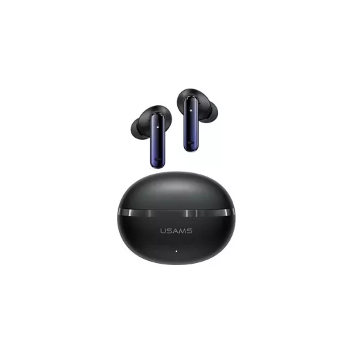 Usams ECHO E02 bluetooth fülhallgató SZTEREO (v5.3, TWS, aktív zajszűrő + töltőtok) FEKETE (BHE0201)