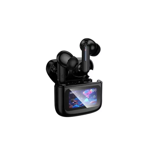 Hoco EQ14 bluetooth fülhallgató SZTEREO (v5.3, TWS, mikrofon, zajszűrő, érintőkijelző + töltőtok) FEKETE (EQ14_B)