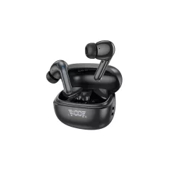   Hoco EQ5 bluetooth fülhallgató SZTEREO (v5.3, TWS, mikrofon, aktív zajszűrő, LED kijelző + töltőtok) FEKETE (EQ5_B)
