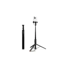   Spigen S541W szelfibot (univerzális, tripod állvány, állítható, bluetooth távkioldó, forgatható, 31.5-146cm) FEKETE (AMP09336)