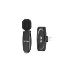 Hoco L15 Lightning csiptetős Bluetooth mikrofon fekete