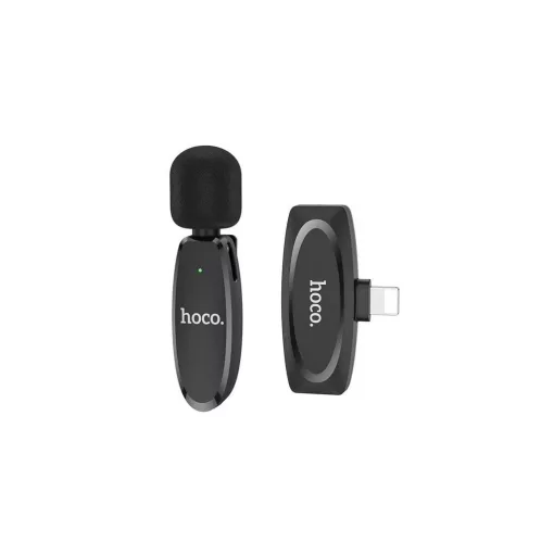 Hoco L15 Lightning csiptetős Bluetooth mikrofon fekete