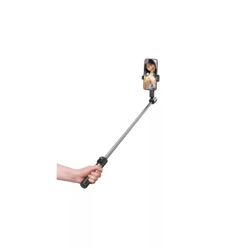Usams MINI szelfibot (tripod állvány, állítható, bluetooth távkioldó, 20-100cm, 4.7-7" méret) FEKETE (ZB32401)
