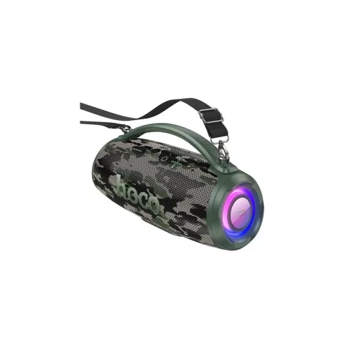 Hoco SURGE bluetooth hordozható hangszóró (v5.3, 4500mAh belső akku, USB, AUX kimenet, LED jelzés + vállpánt) SÖTÉTZÖLD (HA4 GREEN)