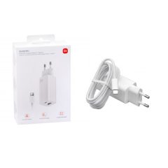   BLISZTERES Xiaomi BHR5515GL gyári hálózati fehér töltőfej Type-C - Type-C adatkábellel 5A 65W