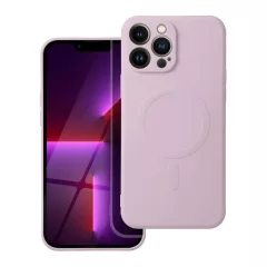   Silicone Mag Cover tok MagSafe-kompatibilis iPhone 13 Pro Max készülékhez, rózsaszín