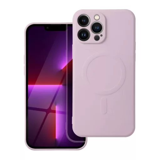 Silicone Mag Cover tok MagSafe-kompatibilis iPhone 13 Pro Max készülékhez, rózsaszín