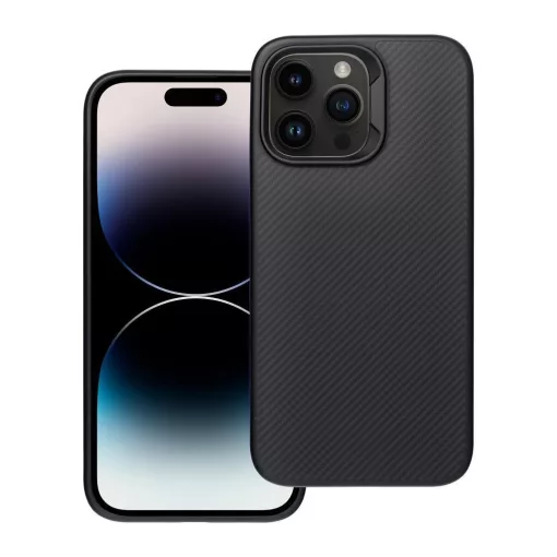 Carbon Elite Mag Cover tok iPhone 14 PRO MAX készülékhez, MagSafe-kompatibilis, fekete