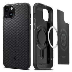   SPIGEN MAG ARMOR MagSafe-kompatibilis tok iPhone 15 Plus készülékhez matt fekete