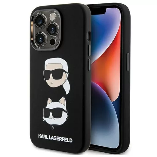 KARL LAGERFELD tok iPhone 15 Pro Max készülékhez KLHCP15XSDHKCNK (Silicone KC) fekete