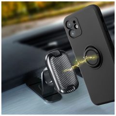 Samsung S25 FE készülékhez szilikon gyűrűs tok fekete