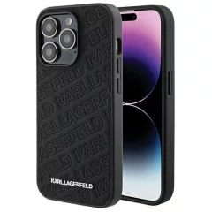   KARL LAGERFELD tok iPhone 15 Pro készülékhez KLHCP15LPQKPMK (Quilted Pattern) fekete