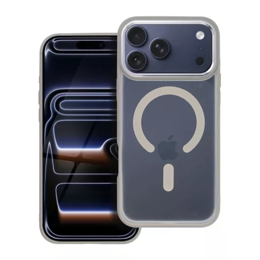 iPhone 17 Pro Max készülékhez tok Matte Mag Cover MagSafe kompatibilis titán