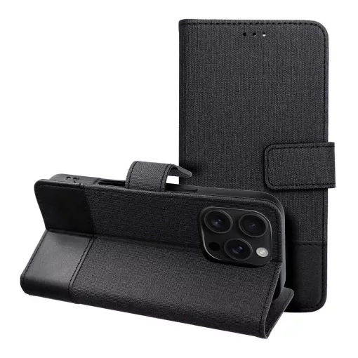 GOMMA Book tok Samsung S25 Edge készülékhez fekete