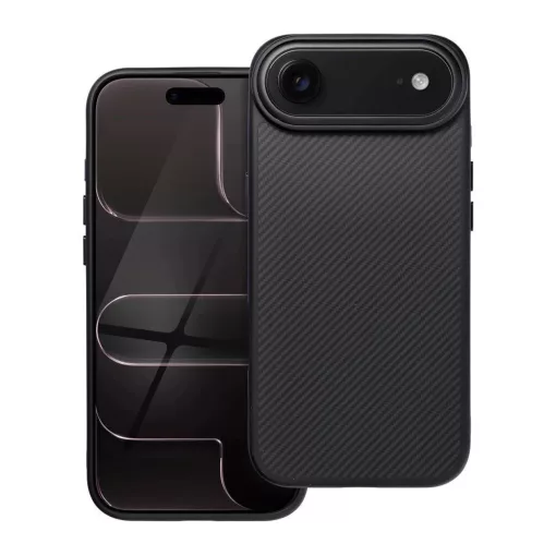 iPhone 17 készülékhez AIR Carbon Elite Mag Cover tok, MagSafe-kompatibilis, fekete