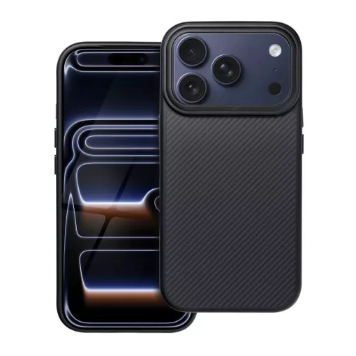 Carbon Elite Mag Cover tok iPhone 17 PRO készülékhez, MagSafe-kompatibilis, fekete