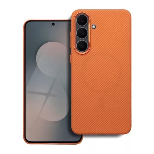 Samsung S25 FE készülékhez Kevlar tok, MagSafe-kompatibilis, narancssárga