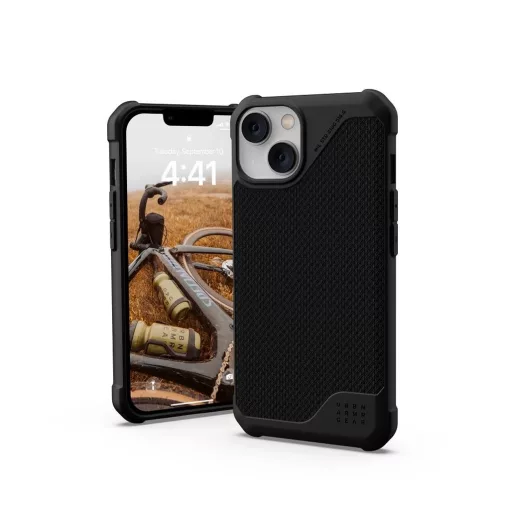 UAG METROPOLIS LT MagSafe-kompatibilis Kevlar tok iPhone 14 Plus készülékhez fekete