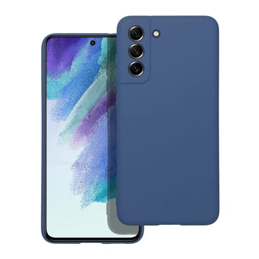 Szilikon tok Samsung S21 FE készülékhez, kék