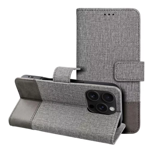 GOMMA Book tok Samsung S25 Edge készülékhez szürke