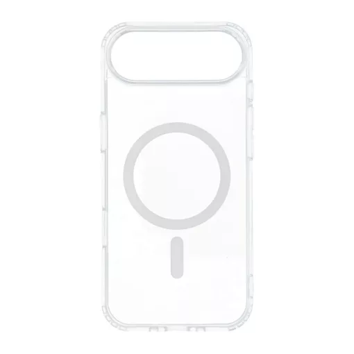 iPhone 17 készülékhez AIR Drop Glue Colorful Ring Mag Cover tok MagSafe-kompatibilis fehér