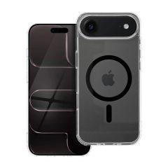   Tok iPhone 17 készülékhez AIR Drop Glue Colorful Ring Mag Cover, MagSafe-kompatibilis, fekete