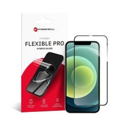   Forcell Flexible 5D hibrid üvegfólia iPhone 12/12 Pro készülékhez fekete