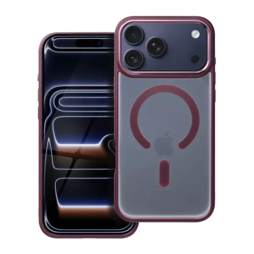 iPhone 17 Pro Max készülékhez Matte Mag Cover tok, MagSafe-kompatibilis, piros