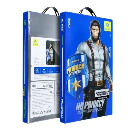 Mr. Monkey 5D üvegfólia Apple iPhone 17 Air készülékhez (Anti-Peep Strong Privacy) fekete