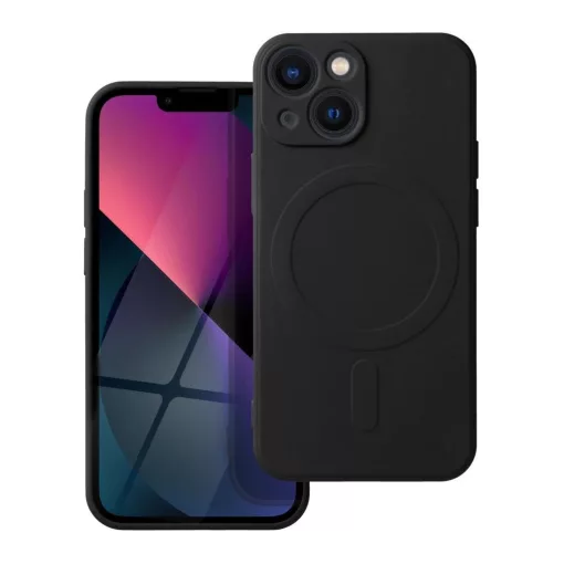 SILICONE MAG COVER MagSafe-kompatibilis tok iPhone 13 Mini készülékhez, fekete