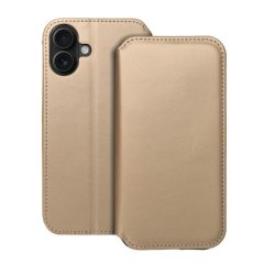 DUAL POCKET notesz tok iPhone 16 Plus készülékhez arany