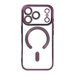   Electro Mag Cover tok iPhone 17 PRO készülékhez, MagSafe-kompatibilis, lila