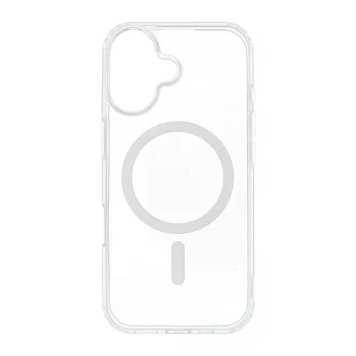 iPhone 17 készülékhez tok Drop Glue Colorful Ring Mag Cover MagSafe-kompatibilis, fehér