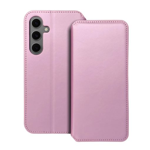DUAL POCKET Könyvtok Samsung Galaxy S24 FE készülékhez világos rózsaszín