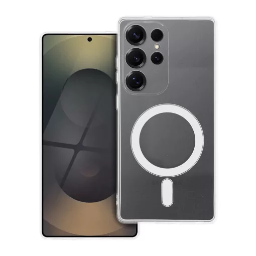 Samsung S25 Edge készülékhez 2 mm vékony, Mag Cover MagSafe-kompatibilis tok, kameravédelemmel, átlátszó