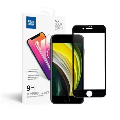   iPhone 7/8/SE 2020/SE 2022 készülékhez Blue Star 5D teljes ragasztású edzett üvegfólia, fekete