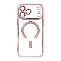   Electro Mag Cover tok iPhone 17 PRO MAX készülékhez MagSafe-kompatibilis, arany-rózsaszín