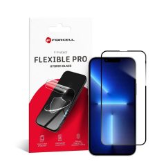   Forcell Flexible 5D hibrid üvegfólia iPhone 13 Pro Max és 14 Plus készülékhez fekete