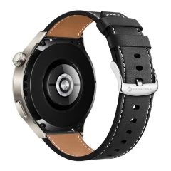   Samsung Galaxy Watch készülékhez Forcell F-Design FS21 lyukacsos környezetbarát bőr 22 mm óraszíj fekete